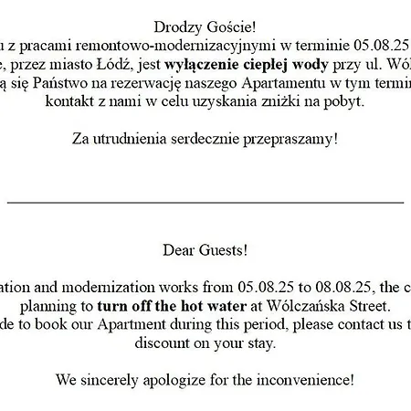 Apartament Citystay Wolczanska *